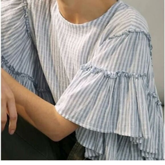 ANTHROPOLOGIE PILCRO | Green & White Sybil Top | Size: Small - Picture 7 of 7